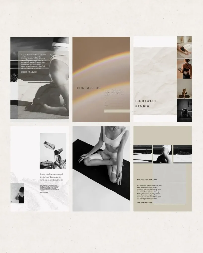 website design for yoga studio