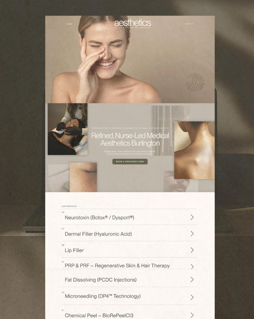 Medi Spa website design