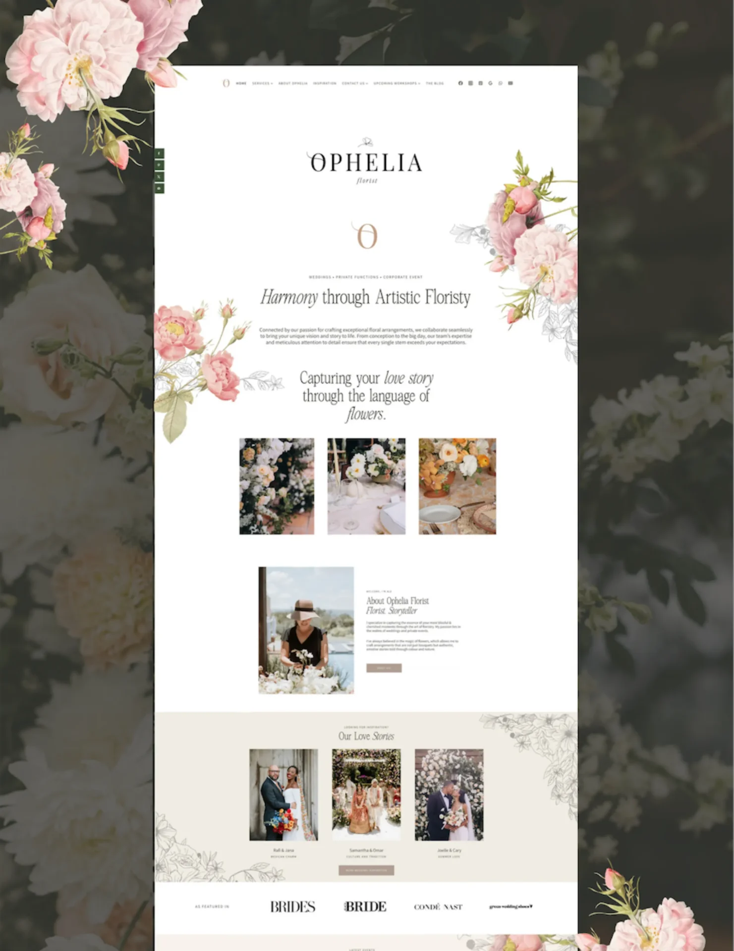 event planner and florist branding and website 4