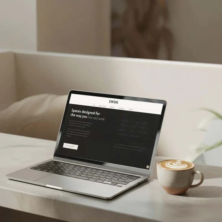 image of laptop with website open on the screen