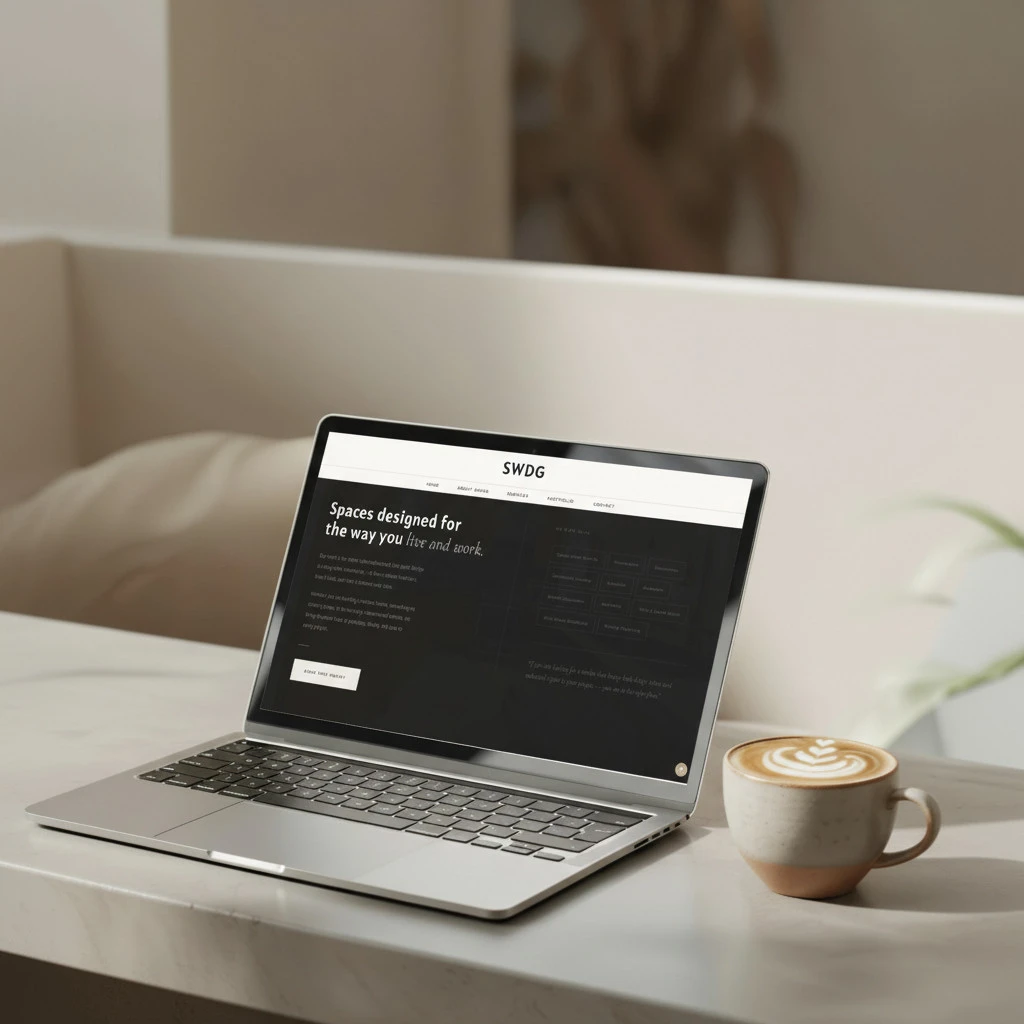 image of laptop with website open on the screen