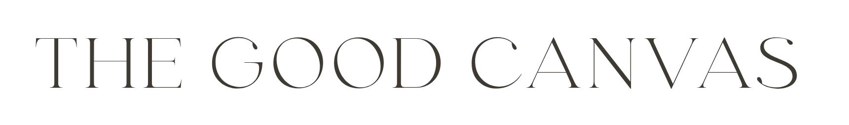The Good Canvas logo: the words THE GOOD CANVAS in a dark serif font
